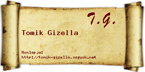 Tomik Gizella névjegykártya